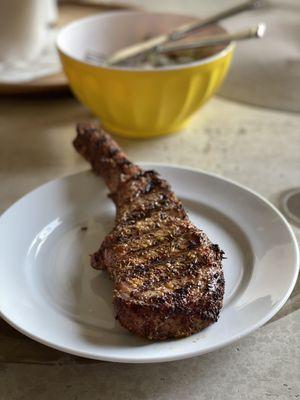 Typically, when I go to the Meat Board it is always about beef. However, this tomahawk pork chop was one of the best I have ever had!