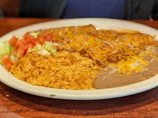 Shredded beef enchiladas