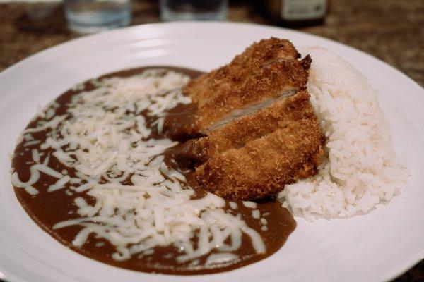 Pork Katsu with cheese, level 7 Spice