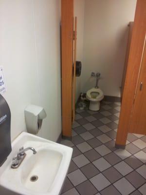 Thus was the men's room on Saturday.