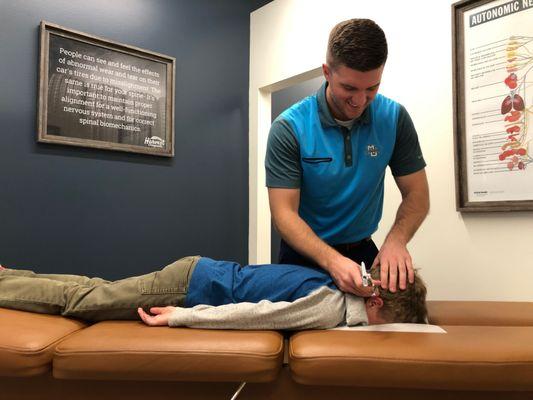 We utilize a gentle adjusting technique that is great for our pediatric patients!