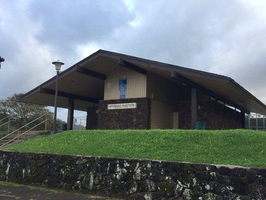 The main pavilion where the public restrooms are located.