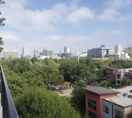 View from the rooftop courtyard