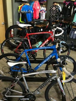 Some of our high end bikes we stock