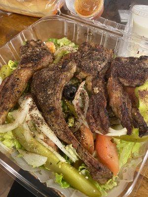 Lamb chop salad