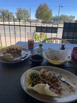 The best pulled chicken I've ever had! Flavor was great!! That's what's left of my chicken taco salad.