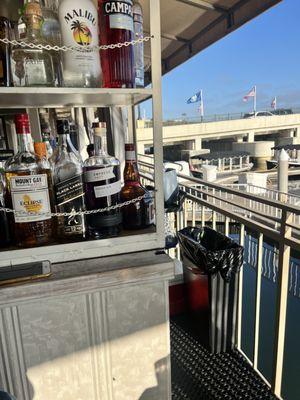 Overlooking the Balboa Island bridge and boat slips