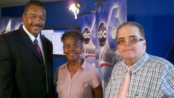 Napolen Bell, M. Smith and Kevin Miles with Crime Stoppers on ABC 6