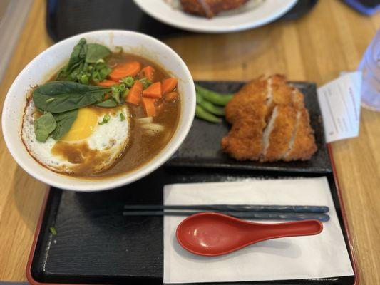 Curry Udon with Chicken Katsu