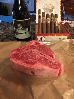 Hubby's Bday present complete with the excellent cigars hand picked by the gentleman at Tobacco World!