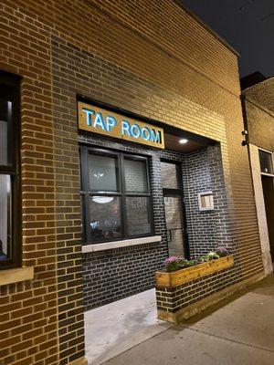 Tap room entrance