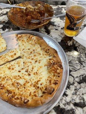 Alan's Meatballs and Cheese Bread