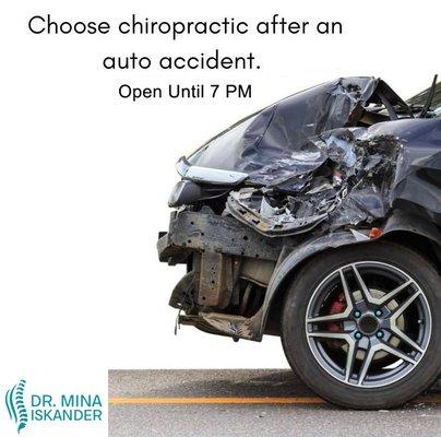 If you are injured in an auto accident, contact us to schedule your appointment today!