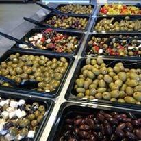 We feature an olive bar with 10 options.