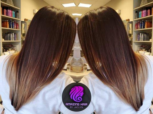 Balayage on Latina hair by Jaclyn