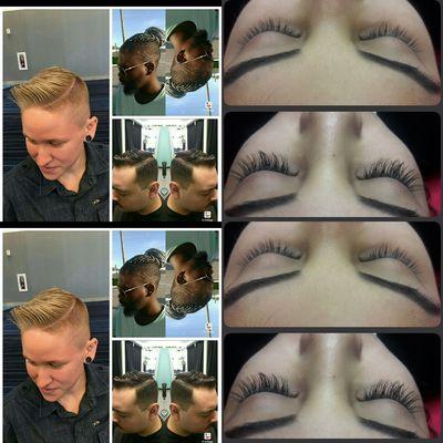 We do haircuts and Lashes