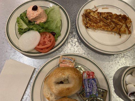 Side of Hash Browns, Lox Spread, Side of Bagel