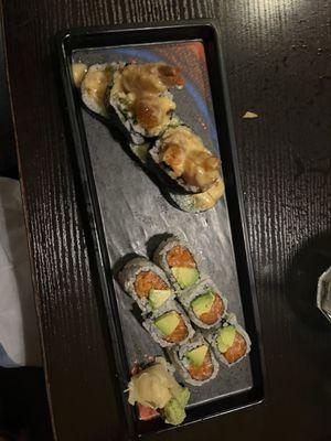 Salmon Avocado Roll Shrimp Tempura Rollp