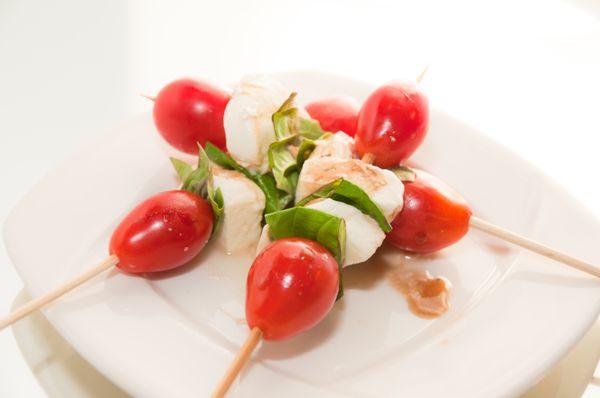 Caprese Skewers with a Balsamic Drizzle