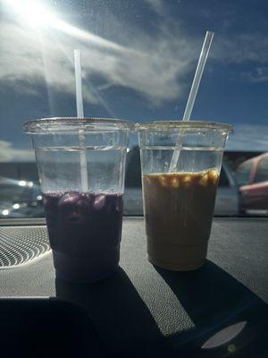 Ube Latte and Horchata Latte