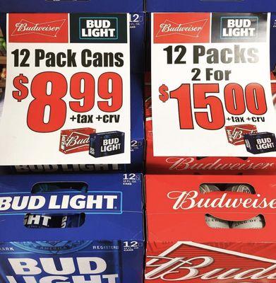 Great deal on bud 12 packs!!