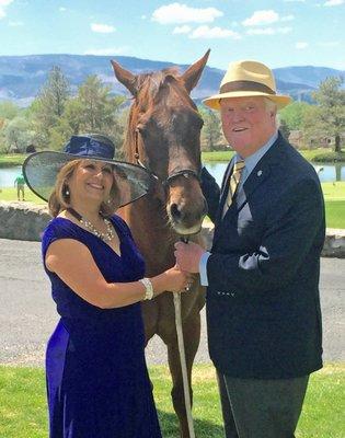 Wellesley Tax Solutions owners, Tim and Katherine Wellesley enjoy Derby Day in Nevada