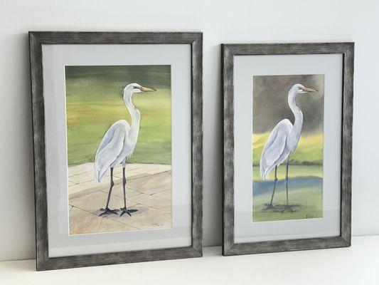 Watercolor paintings of friendly bird