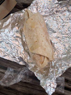 Chorizo egg and cheese burrito