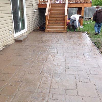 Stamped patio