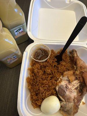 Jollof Rice and Chicken. Highly recommend.