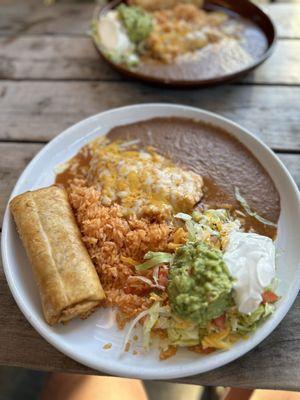 Chimichanga/Enchilada combo plate