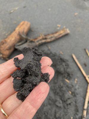 Black sand beach!