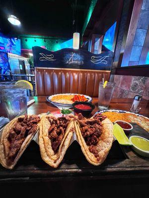 Phenomenal steak tacos . Look at all that meat!