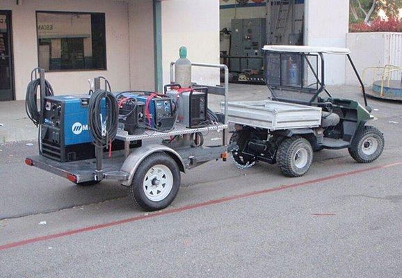 Bob's Welding designed and fabricated this custom steel equipment trailer for an Orange County client.