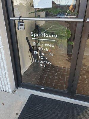 I couldn't find their hours on their website so I'm attaching this photo of their hours noted on the front door.