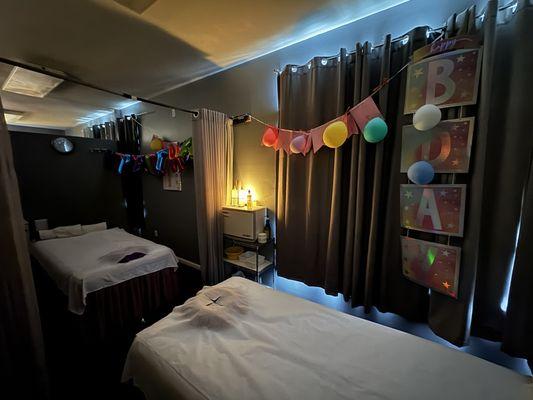 Birthday couples massage