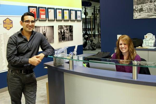 Dr. Josh and Ali at the Courthouse office.