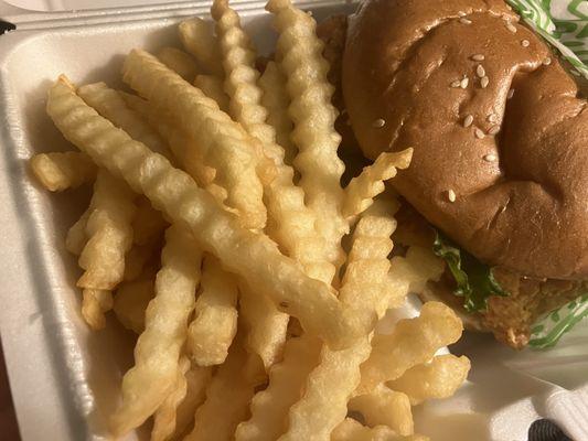 The Sandwich Combo - 3 Chicken Fingers came w/no ketchup, you have to order an extra side sauce. Adequate serving, not big on flavor. DEC23