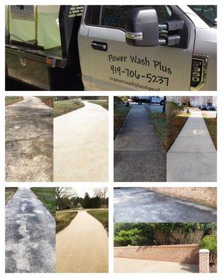 More before / after.  Some people can't believe it's their driveway or sidewalk.