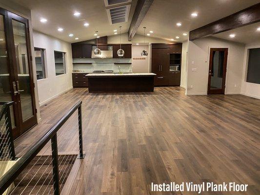 Installed Vinyl Plank Flooring