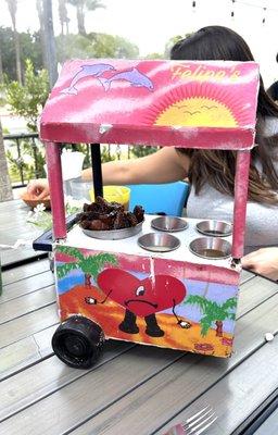 French toast bites cart was very cute.