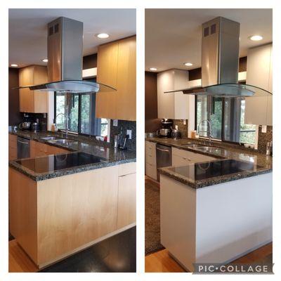 Kitchen cabinets before/after #1