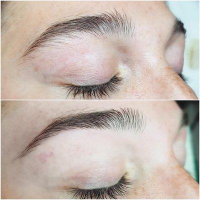 Brow waxing