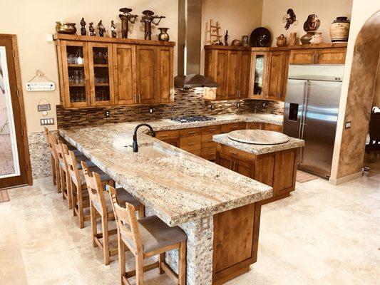 4 "chisel edge granite full size kitchen