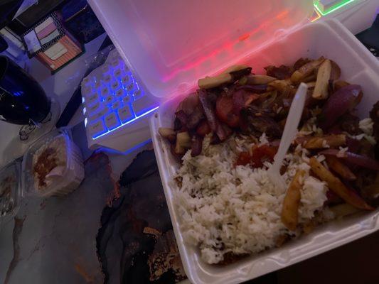 Lomo Saltado and Arroz con Leche