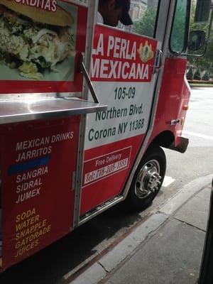 They're from our hood in Qnz! She said they have another truck around 56th and Lex. Orale!