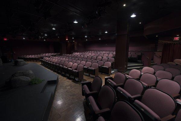 Intimate 240-seat theater, where every seat feels like it's in the front row.