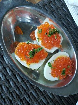 Eggs and caviar