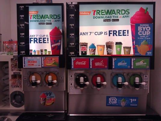 Slurpee Flavors. #OhThankHeaven #Arcadia #Slurpee #BrainFreeze