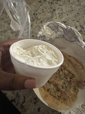 Crema (sour cream) $3